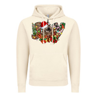 Vintage Artic christmas joy highland cow Vintage Hoodie - CowhideDigitalArt
