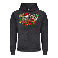 Vintage Black christmas joy highland cow Vintage Hoodie - CowhideDigitalArt