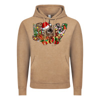 Vintage Coffee christmas joy highland cow Vintage Hoodie - CowhideDigitalArt