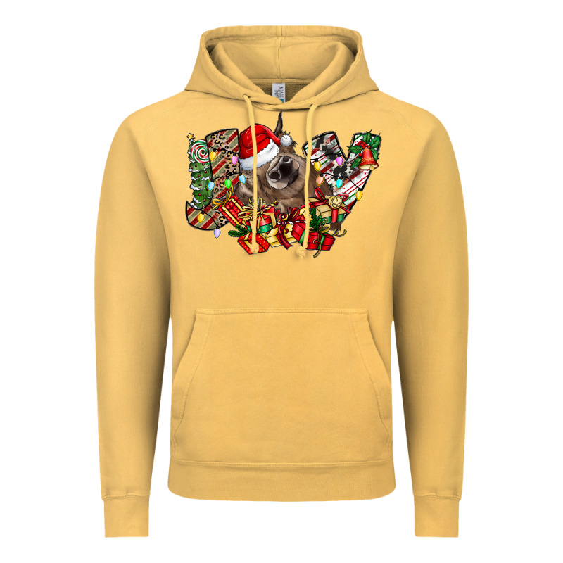 Christmas Joy Highland Cow Vintage Hoodie by CowhideDigitalArt | Teevron