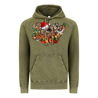 Vintage Olive christmas joy highland cow Vintage Hoodie - CowhideDigitalArt