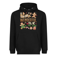 Black wonderful time Heavyweight Hoodie - MaliasSmallBusiness