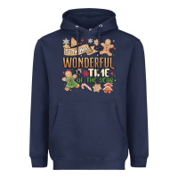 Navy wonderful time Heavyweight Hoodie - MaliasSmallBusiness
