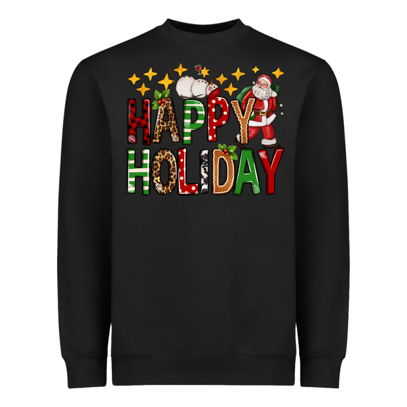 Happy Holiday Christmas Heavyweight Sweatshirt by FaDigitalArtStudio | Teevron