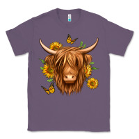Lavender sunflowers long haired cow Classic Tee - Jasminsmagicworld