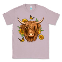 Lilac sunflowers long haired cow Classic Tee - Jasminsmagicworld