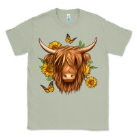 Matcha sunflowers long haired cow Classic Tee - Jasminsmagicworld