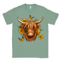 Sage sunflowers long haired cow Classic Tee - Jasminsmagicworld