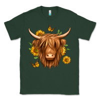 Sports Green sunflowers long haired cow Classic Tee - Jasminsmagicworld