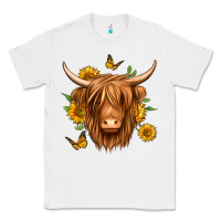 White sunflowers long haired cow Classic Tee - Jasminsmagicworld