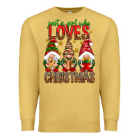 Antique Gold Just a girl who loves Christmas Premium Sweatshirt - NancyCooperArtShop