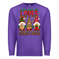 Purple Just a girl who loves Christmas Premium Sweatshirt - NancyCooperArtShop
