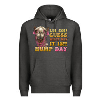 Charcoal Heather guess what day it is hump day camel Premium Hoodie - BarkalooDesign