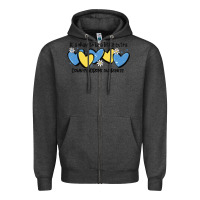 Charcoal Heather it's okay to be little extra down syndrome awarene Zipper Hoodie - MaliasSmallBusiness