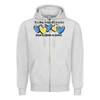 Dove Grey it's okay to be little extra down syndrome awarene Zipper Hoodie - MaliasSmallBusiness