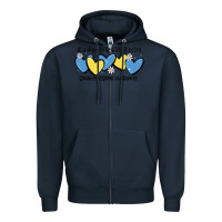 Navy it's okay to be little extra down syndrome awarene Zipper Hoodie - MaliasSmallBusiness