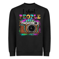 Black i shoot people tie dye gemstone vintage camera Heavyweight Sweatshirt - FaDigitalArtStudio