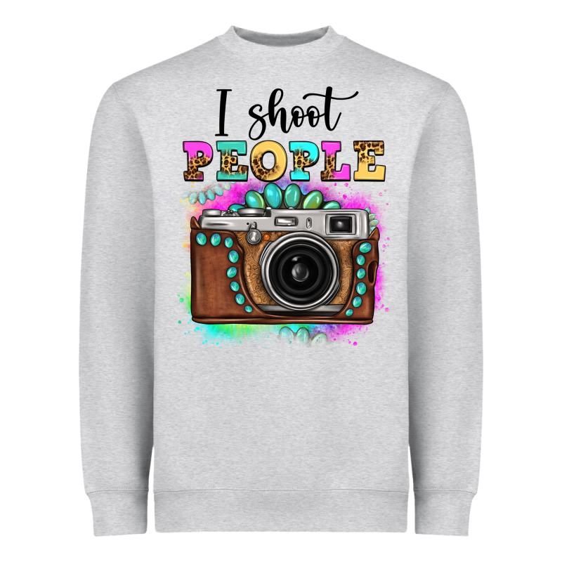 I Shoot People Tie Dye Gemstone Vintage Camera Heavyweight Sweatshirt by FaDigitalArtStudio | Teevron