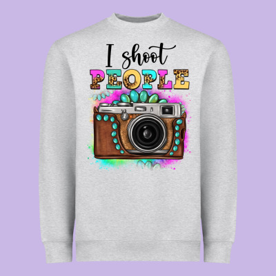 I Shoot People Tie Dye Gemstone Vintage Camera Heavyweight Sweatshirt Designed By Fadigitalartstudio