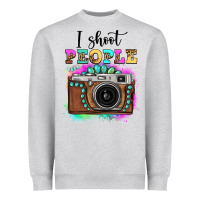 Heather Grey i shoot people tie dye gemstone vintage camera Heavyweight Sweatshirt - FaDigitalArtStudio