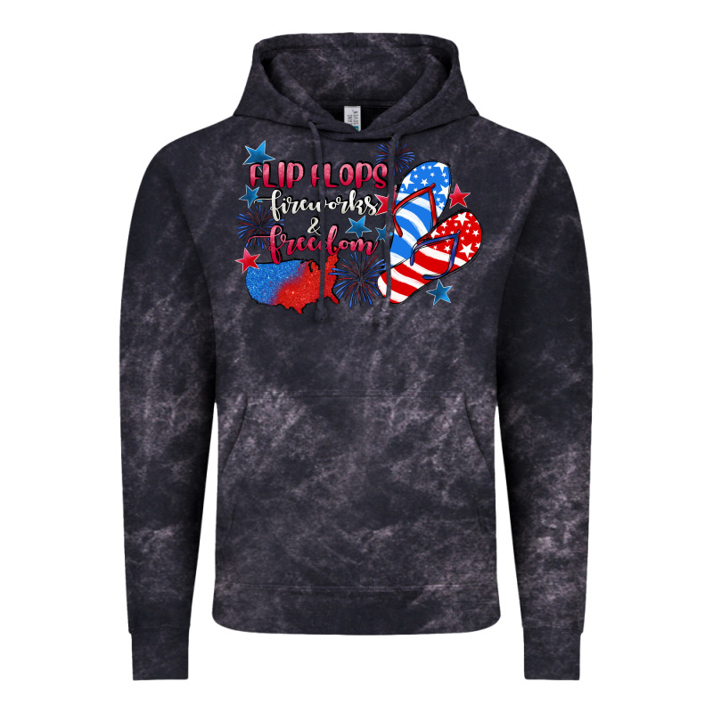 Flip Flops Fireworks & Freedom 4th Of July Vintage Hoodie by CowGirlArtShop | Teevron