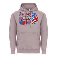 Vintage Zinc Flip flops fireworks & freedom 4th of july Vintage Hoodie - CowGirlArtShop