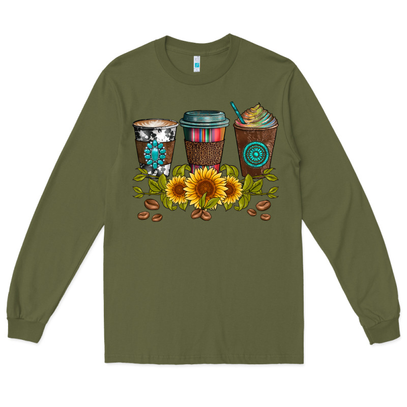 Coffee Group And Sunflowers Long Sleeve Tee by Artiststas | Teevron
