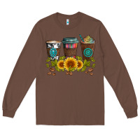 Chestnut coffee group and sunflowers Long Sleeve Tee - Artiststas
