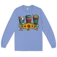 Colony Blue coffee group and sunflowers Long Sleeve Tee - Artiststas