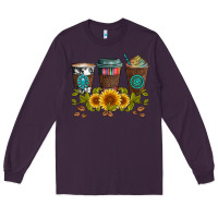 Plum coffee group and sunflowers Long Sleeve Tee - Artiststas