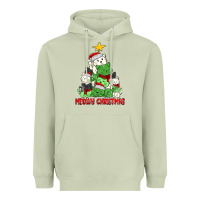 Matcha meowy christmas cat tree Heavyweight Hoodie - MaliasSmallBusiness