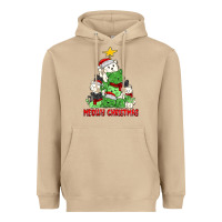 Mushroom meowy christmas cat tree Heavyweight Hoodie - MaliasSmallBusiness