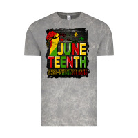 Cloud Rock juneteenth fist free ish since 1865 with background Vintage Tee - HRA Design Shop