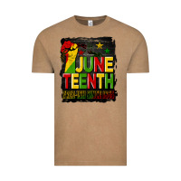 Vintage Coffee juneteenth fist free ish since 1865 with background Vintage Tee - HRA Design Shop