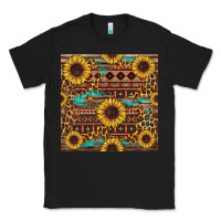 Black sunflower and leopard seamless pattern Classic Tee - BundleAndBundleShop