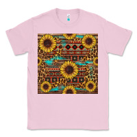 Bubblegum Pink sunflower and leopard seamless pattern Classic Tee - BundleAndBundleShop