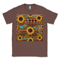 Chestnut sunflower and leopard seamless pattern Classic Tee - BundleAndBundleShop