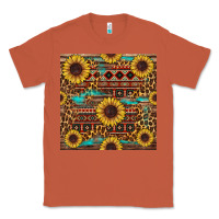 Copper sunflower and leopard seamless pattern Classic Tee - BundleAndBundleShop