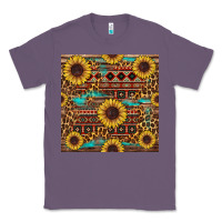 Lavender sunflower and leopard seamless pattern Classic Tee - BundleAndBundleShop
