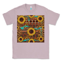 Lilac sunflower and leopard seamless pattern Classic Tee - BundleAndBundleShop