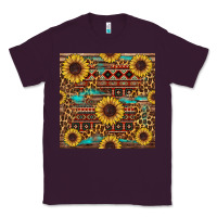 Plum sunflower and leopard seamless pattern Classic Tee - BundleAndBundleShop