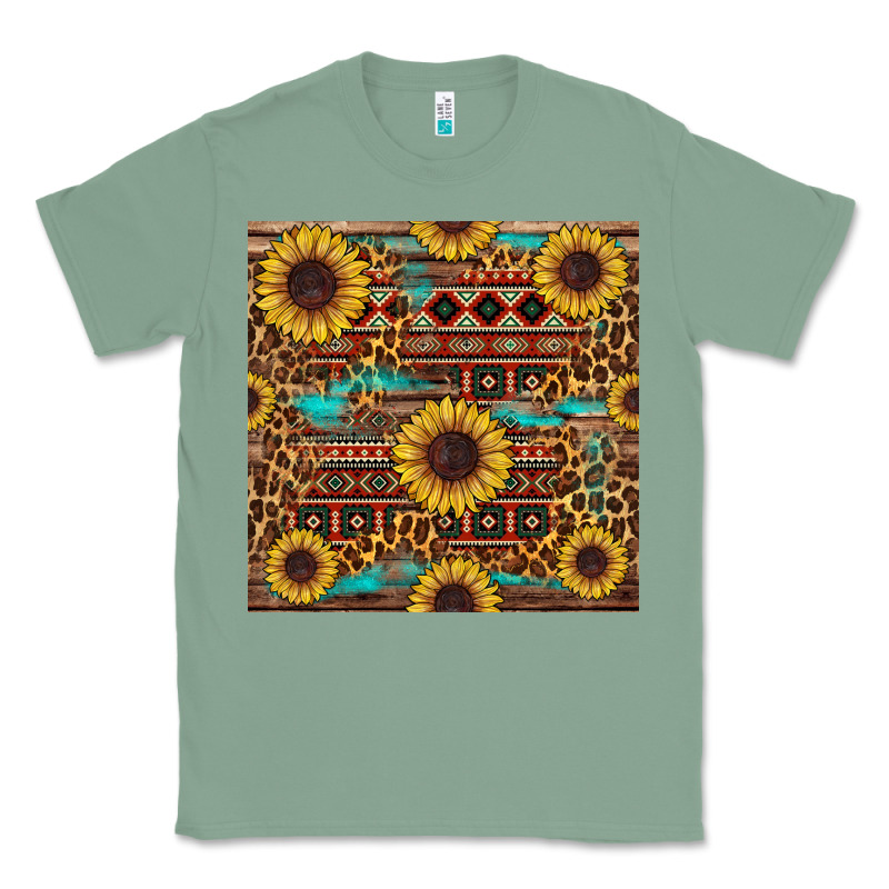 Sunflower And Leopard Seamless Pattern Classic Tee by BundleAndBundleShop | Teevron
