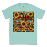 Seafoam sunflower and leopard seamless pattern Classic Tee - BundleAndBundleShop