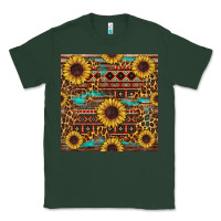 Sports Green sunflower and leopard seamless pattern Classic Tee - BundleAndBundleShop