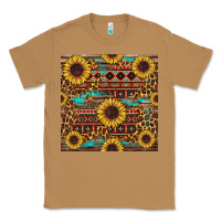 Toasted Coconut sunflower and leopard seamless pattern Classic Tee - BundleAndBundleShop