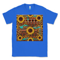 True Royal sunflower and leopard seamless pattern Classic Tee - BundleAndBundleShop