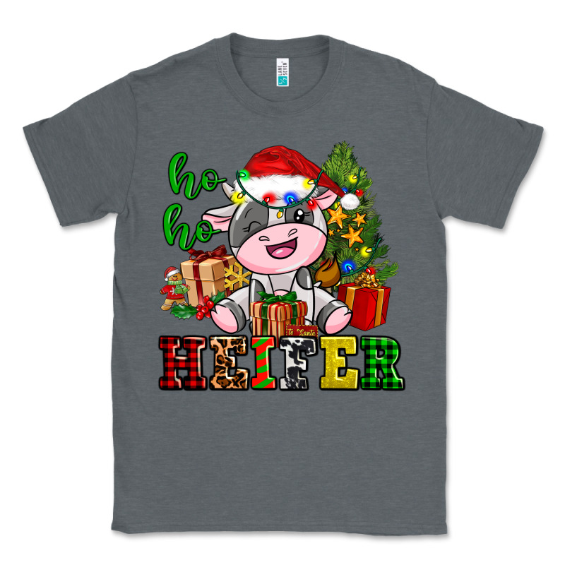 Ho Ho Heifer Little Cute Christmas Cow Classic Tee by AdoDesignShop | Teevron