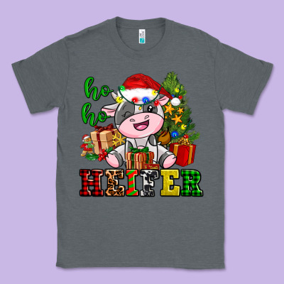 Ho Ho Heifer Little Cute Christmas Cow Classic Tee Designed By Adodesignshop