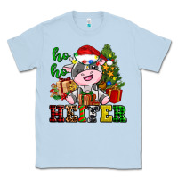 Dusty Blue ho ho heifer little cute christmas cow Classic Tee - AdoDesignShop