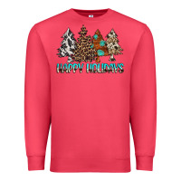Cardinal Happy Holidays Trees Premium Sweatshirt - MaliasSmallBusiness